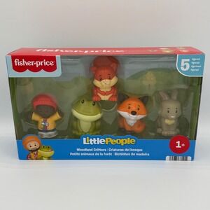 NIB Fisher Price Little People Woodland‎ Critters 5 Fig Set Fox Frog Rabbit etc